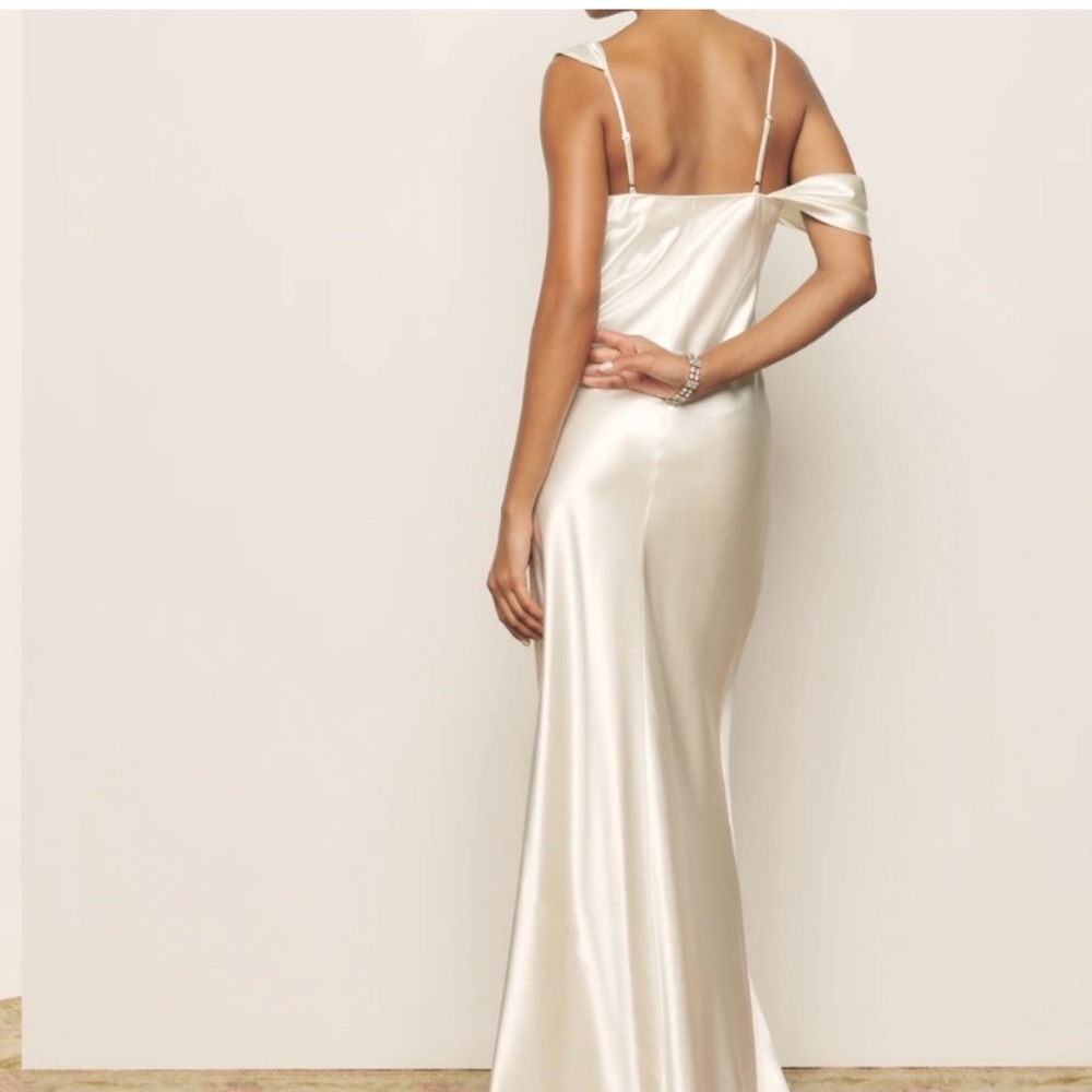 Reformation Ronda Silk Maxi Dress Ivory Bridal - Picture 3 of 11
